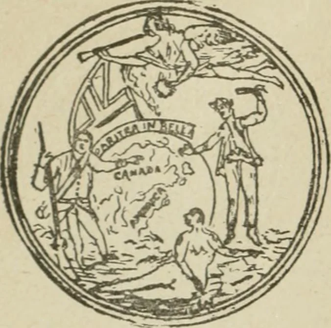 An illustration from Popular illustrated guide to Canadian coins, medals, &. &. = Guide populaire illustré des monnaies et médailles canadiennes, etc., etc. / by P.N. Breton, 1912, leaf 35