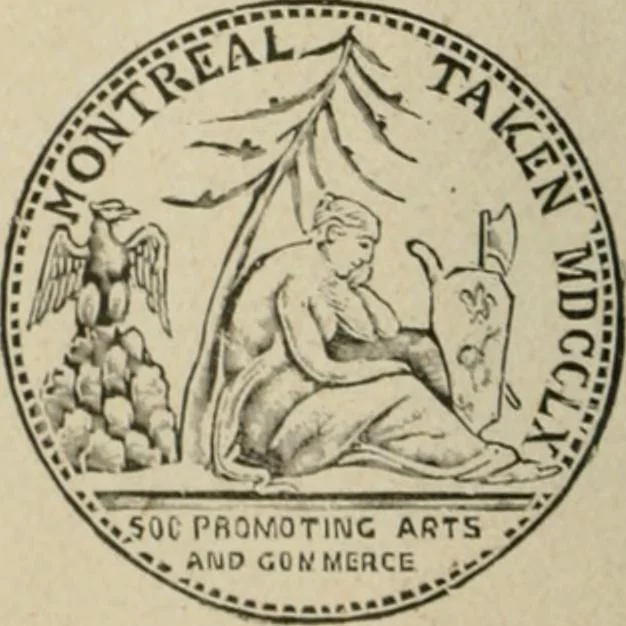 An illustration from Popular illustrated guide to Canadian coins, medals, &. &. = Guide populaire illustré des monnaies et médailles canadiennes, etc., etc. / by P.N. Breton, 1912, leaf 35
