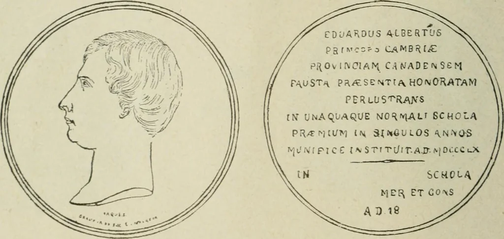 An illustration from Popular illustrated guide to Canadian coins, medals, &. &. = Guide populaire illustré des monnaies et médailles canadiennes, etc., etc. / by P.N. Breton, 1912, leaf 61