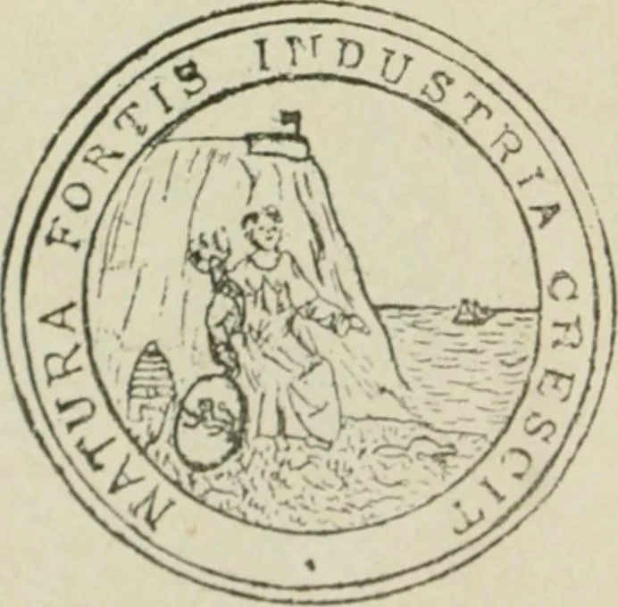 An illustration from Popular illustrated guide to Canadian coins, medals, &. &. = Guide populaire illustré des monnaies et médailles canadiennes, etc., etc. / by P.N. Breton, 1912, leaf 61