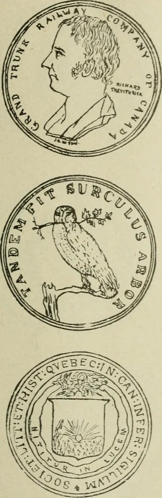 An illustration from Popular illustrated guide to Canadian coins, medals, &. &. = Guide populaire illustré des monnaies et médailles canadiennes, etc., etc. / by P.N. Breton, 1912, leaf 62