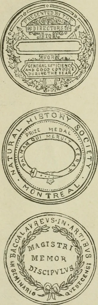 An illustration from Popular illustrated guide to Canadian coins, medals, &. &. = Guide populaire illustré des monnaies et médailles canadiennes, etc., etc. / by P.N. Breton, 1912, leaf 62