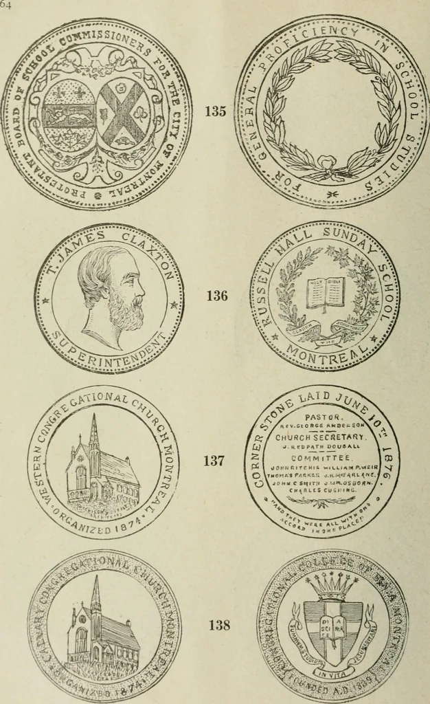 An illustration from Popular illustrated guide to Canadian coins, medals, &. &. = Guide populaire illustré des monnaies et médailles canadiennes, etc., etc. / by P.N. Breton, 1912, leaf 69
