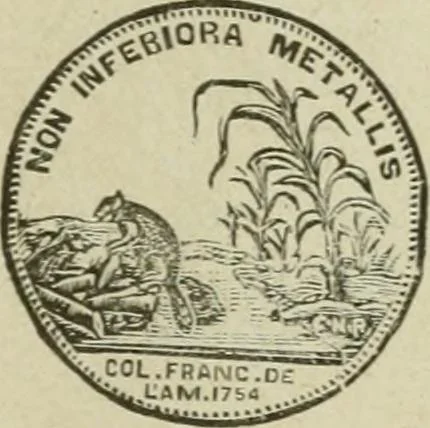 An illustration from Popular illustrated guide to Canadian coins, medals, &. &. = Guide populaire illustré des monnaies et médailles canadiennes, etc., etc. / by P.N. Breton, 1912, leaf 98