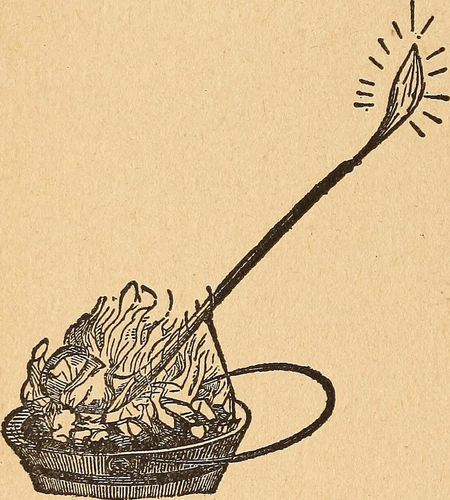 An illustration from Popular pastimes for amusement and instruction : being a standard work on games, plays, magic, and natural phenomena suitable for all occasions : containing parlor games, charming tableaux, tricks of magic, charades and conundrums, curious puzzles, phrenology and mind reading, palmistry or how to read the hand, humorous and pathetic recitations, dialogues, etc., etc. : including the delightful art of entertaining, the whole forming a charming treasury of pastimes for the home, public schools and academies, lodges, social gatherings, Sunday schools, etc., etc., 1901, leaf 147