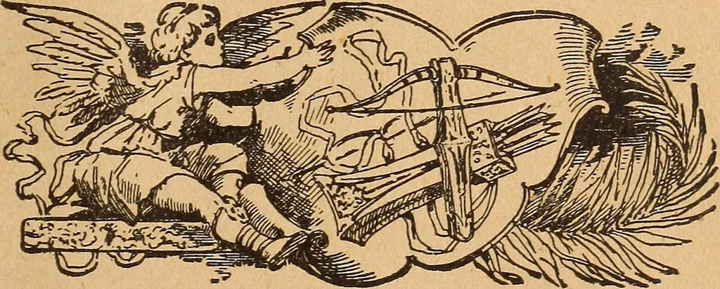 An illustration from Popular pastimes for amusement and instruction : being a standard work on games, plays, magic, and natural phenomena suitable for all occasions : containing parlor games, charming tableaux, tricks of magic, charades and conundrums, curious puzzles, phrenology and mind reading, palmistry or how to read the hand, humorous and pathetic recitations, dialogues, etc., etc. : including the delightful art of entertaining, the whole forming a charming treasury of pastimes for the home, public schools and academies, lodges, social gatherings, Sunday schools, etc., etc., 1901, leaf 18
