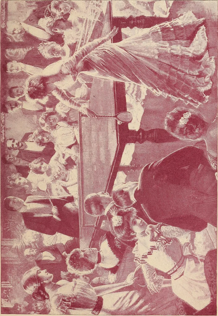 An illustration from Popular pastimes for amusement and instruction : being a standard work on games, plays, magic, and natural phenomena suitable for all occasions : containing parlor games, charming tableaux, tricks of magic, charades and conundrums, curious puzzles, phrenology and mind reading, palmistry or how to read the hand, humorous and pathetic recitations, dialogues, etc., etc. : including the delightful art of entertaining, the whole forming a charming treasury of pastimes for the home, public schools and academies, lodges, social gatherings, Sunday schools, etc., etc., 1901, leaf 200