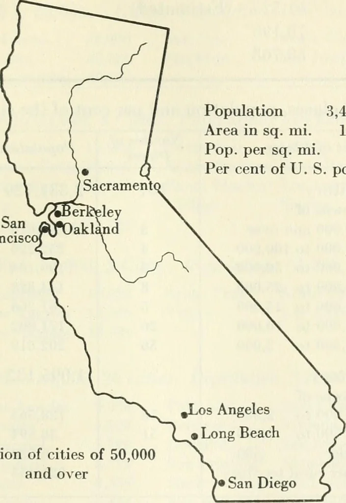 An illustration from Population and its distribution, 1921, leaf 50