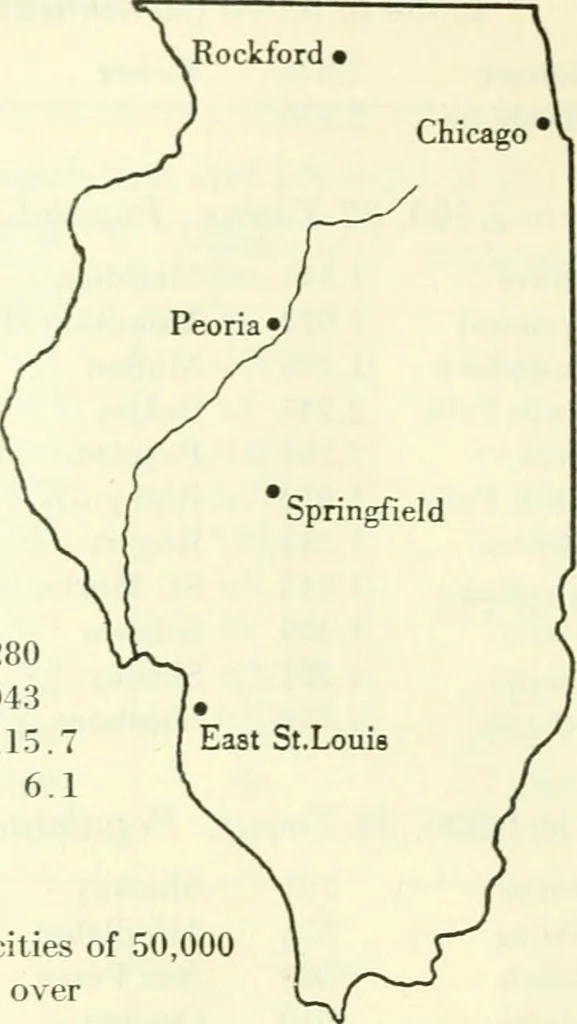 An illustration from Population and its distribution, 1921, leaf 83