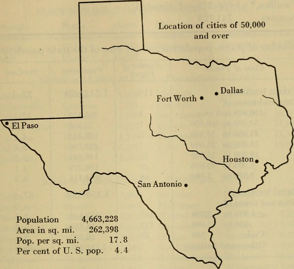 An illustration from Population and its distribution, comp. from the figures of 1920 United States census, including distribution of retail and wholesale dealers, 1921, leaf 264