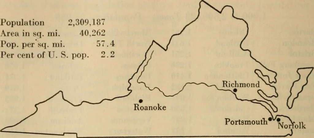 An illustration from Population and its distribution, comp. from the figures of 1920 United States census, including distribution of retail and wholesale dealers, 1921, leaf 279