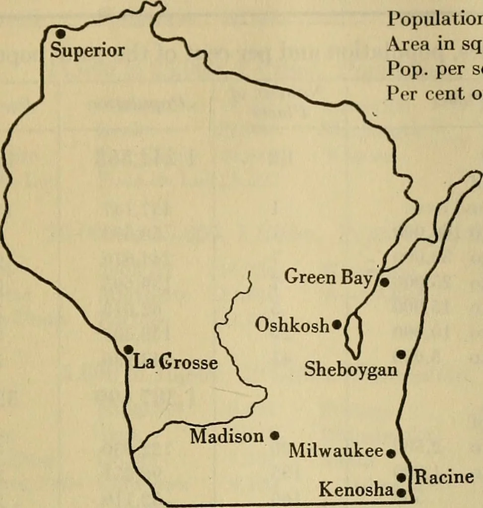 An illustration from Population and its distribution, comp. from the figures of 1920 United States census, including distribution of retail and wholesale dealers, 1921, leaf 292
