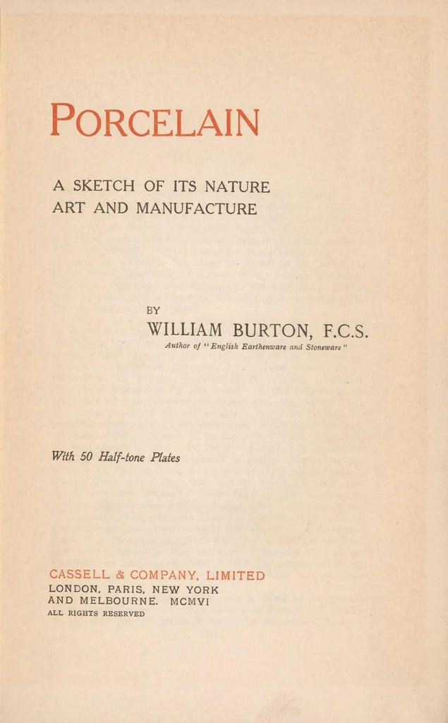 An illustration from Porcelain, a sketch of its nature, art and manufacture, 1906, leaf 7