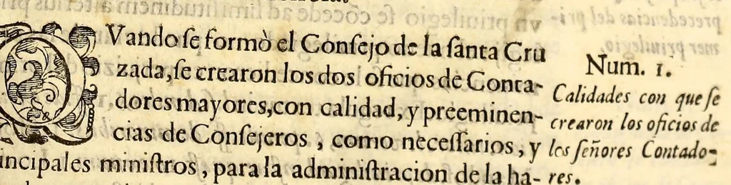 An illustration from Por don Ioseph de Villanueua, cauallero del Orden de Alcantara, del consejo de su Magestad, y su secretario en el Supremo de Aragon, consejero, y contador mayor del Consejo de la Santa Cruzada, : por el tiempo de la menor edad de don Geronimo Luis Valle de la Cerda y Villanueua. Con el señor Francisco Diaz Mendez Brito, que sirue el cargo de gran chanciller, y consejero del mismo consejo, 1642, leaf 5