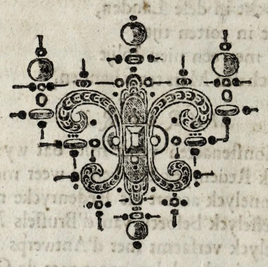An illustration from Porphyre en Cyprine : treur-spel, verthoont by de redenrijcke gulde Die Peoen binnen Mechelen, op hen-lieder heer-lijcke Blasoen-Feest : gehouden den derden mey anno 1620 .., 1621, leaf 68