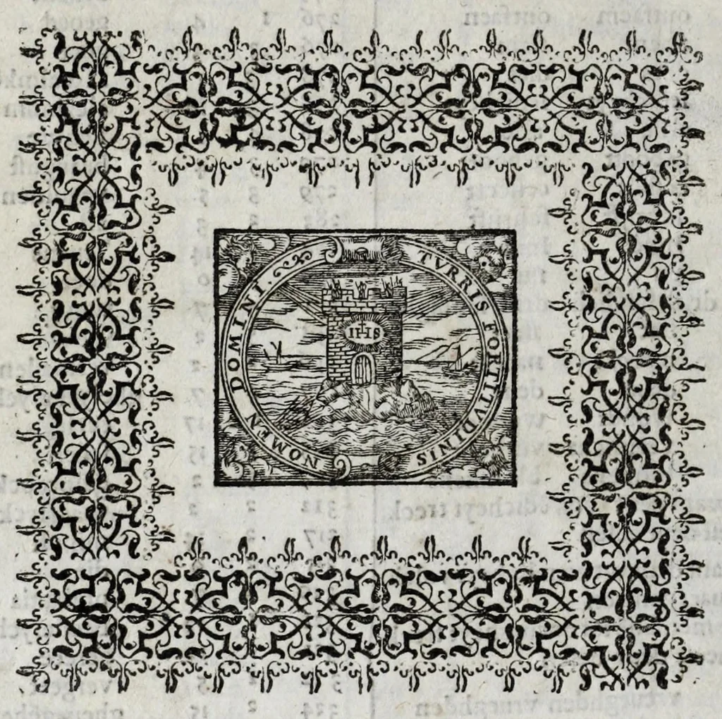 An illustration from Porphyre en Cyprine : treur-spel, verthoont by de redenrijcke gulde Die Peoen binnen Mechelen, op hen-lieder heer-lijcke Blasoen-Feest : gehouden den derden mey anno 1620 .., 1621, leaf 72