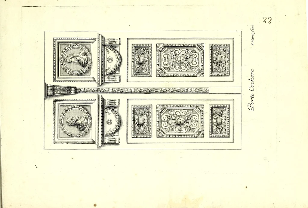 An illustration from Portes à placard et lambris, leaf 47
