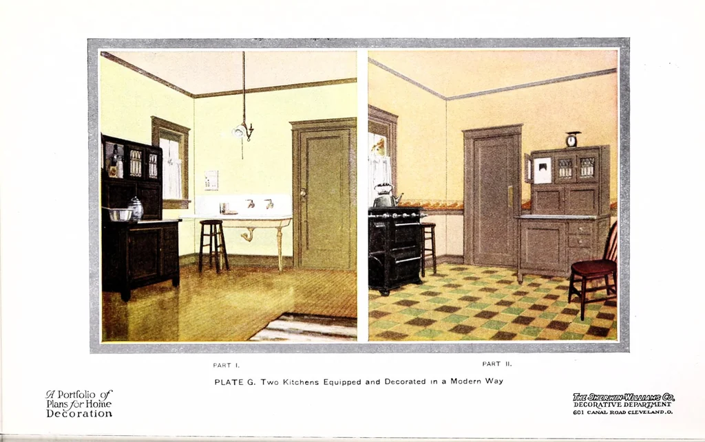 An illustration from A portfolio of plans for home decoration., 1912, leaf 15