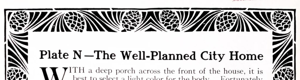 An illustration from A portfolio of plans for home decoration., 1912, leaf 30