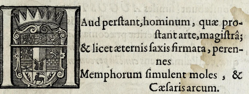 An illustration from Porticus Serenissimo atque Celsissimo Principi, ac Domino, Domino Augusto, Brunsvvicensium atque Luneburgensium Duci potentissimo, Principum eruditissimo, Domino Clementissimo &c. sacra, 1646, leaf 11