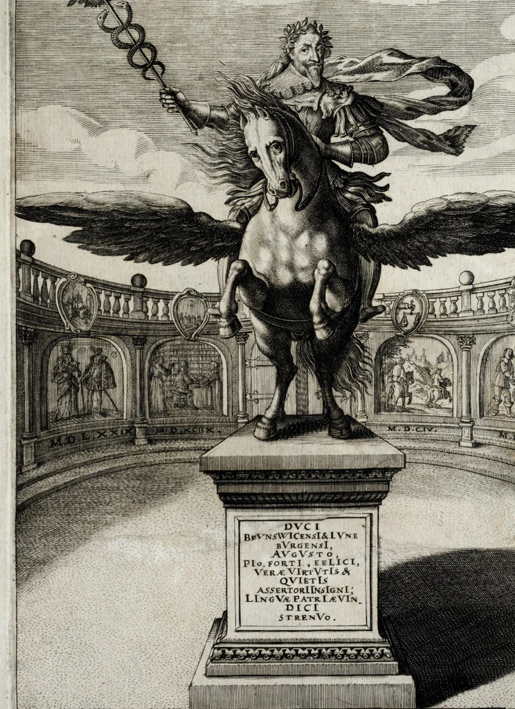 An illustration from Porticus Serenissimo atque Celsissimo Principi, ac Domino, Domino Augusto, Brunsvvicensium atque Luneburgensium Duci potentissimo, Principum eruditissimo, Domino Clementissimo &c. sacra, 1646, leaf 27