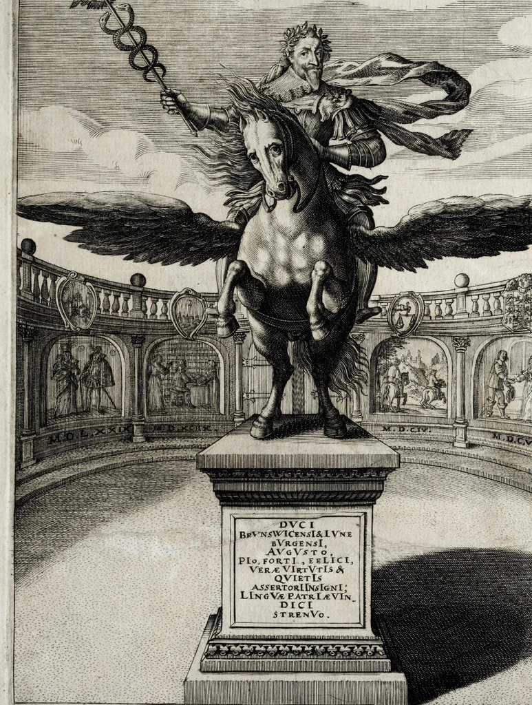 An illustration from Porticus Serenissimo atque Celsissimo Principi, ac Domino, Domino Augusto, Brunsvvicensium atque Luneburgensium Duci potentissimo, Principum eruditissimo, Domino Clementissimo &c. sacra, 1646, leaf 29