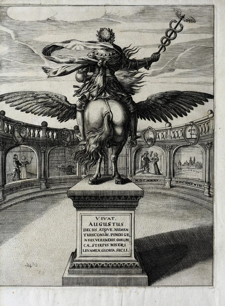 An illustration from Porticus Serenissimo atque Celsissimo Principi, ac Domino, Domino Augusto, Brunsvvicensium atque Luneburgensium Duci potentissimo, Principum eruditissimo, Domino Clementissimo &c. sacra, 1646, leaf 30