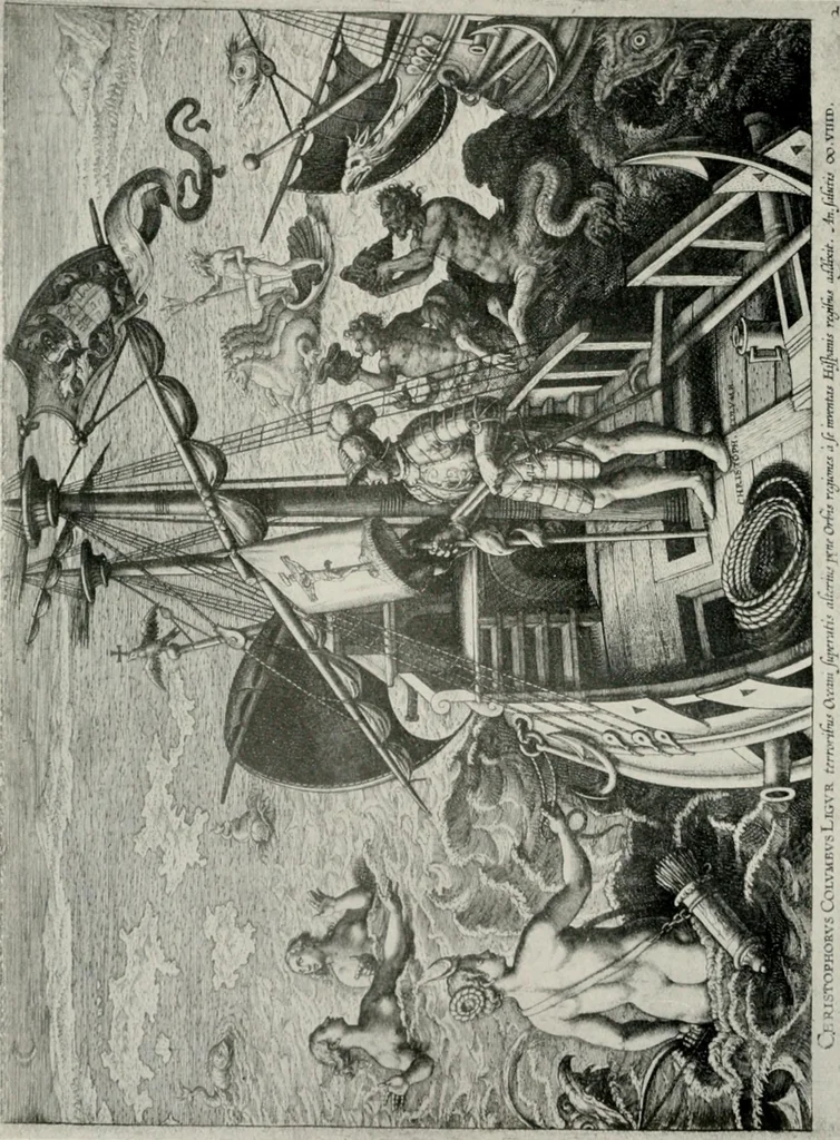 An illustration from Engraved portraits of European celebrities. Decorative engravings. Etchings and engravings by old & modern masters. Art reference books, 1922, leaf 105