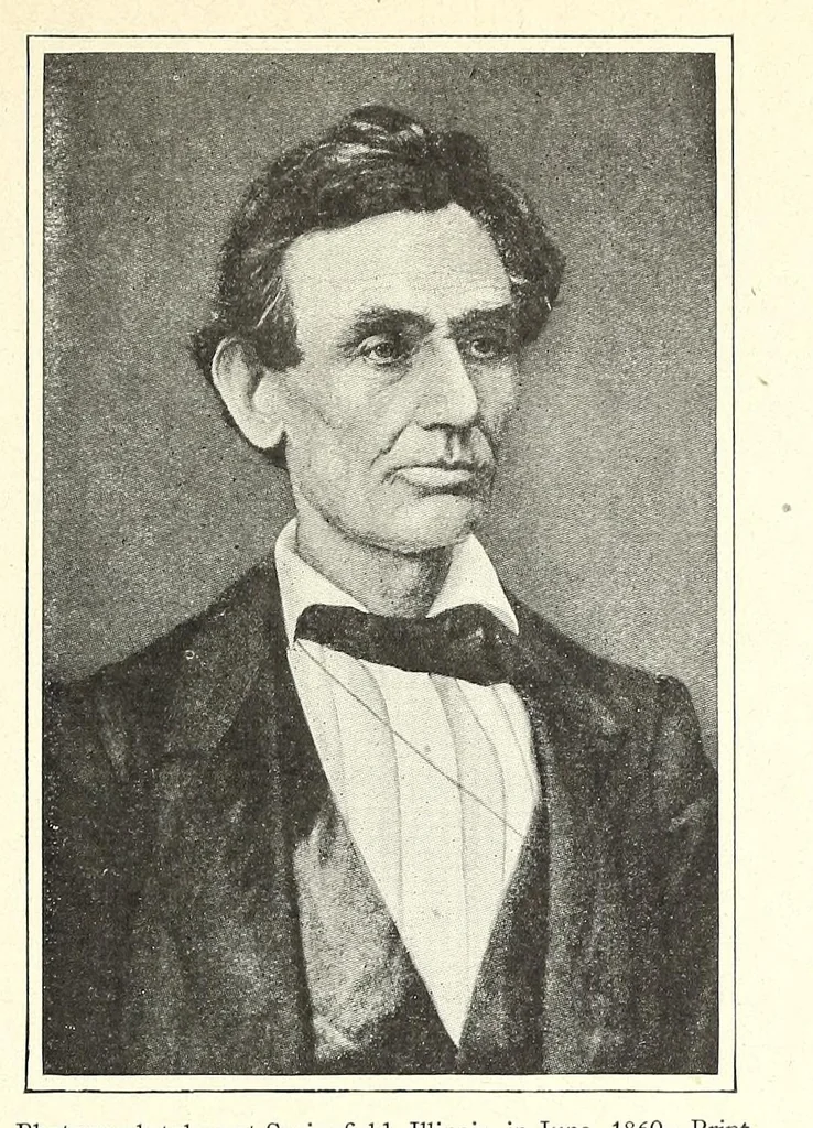 An illustration from Portrait life of Lincoln; life of Abraham Lincoln, the greatest American, 1910, leaf 55