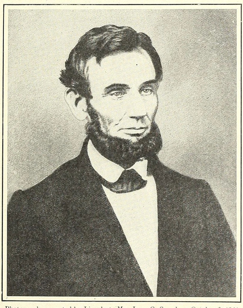 An illustration from Portrait life of Lincoln; life of Abraham Lincoln, the greatest American, 1910, leaf 77