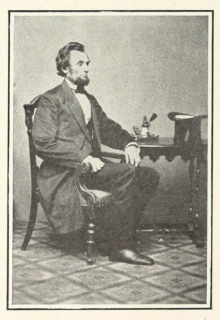 An illustration from Portrait life of Lincoln; life of Abraham Lincoln, the greatest American, 1910, leaf 94