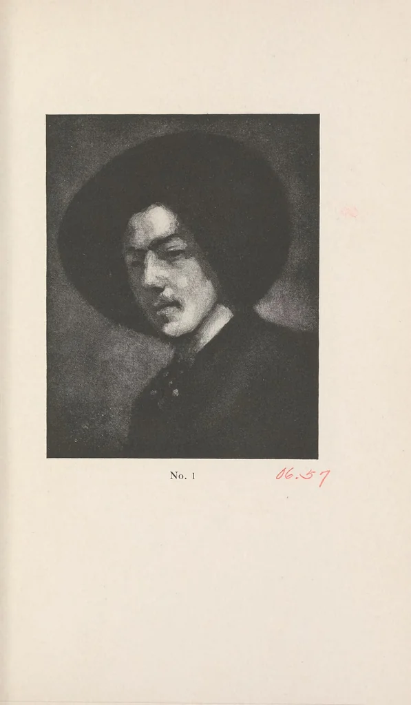 An illustration from The portraits and caricatures of James McNeill Whistler : an iconography, 1913, leaf 47