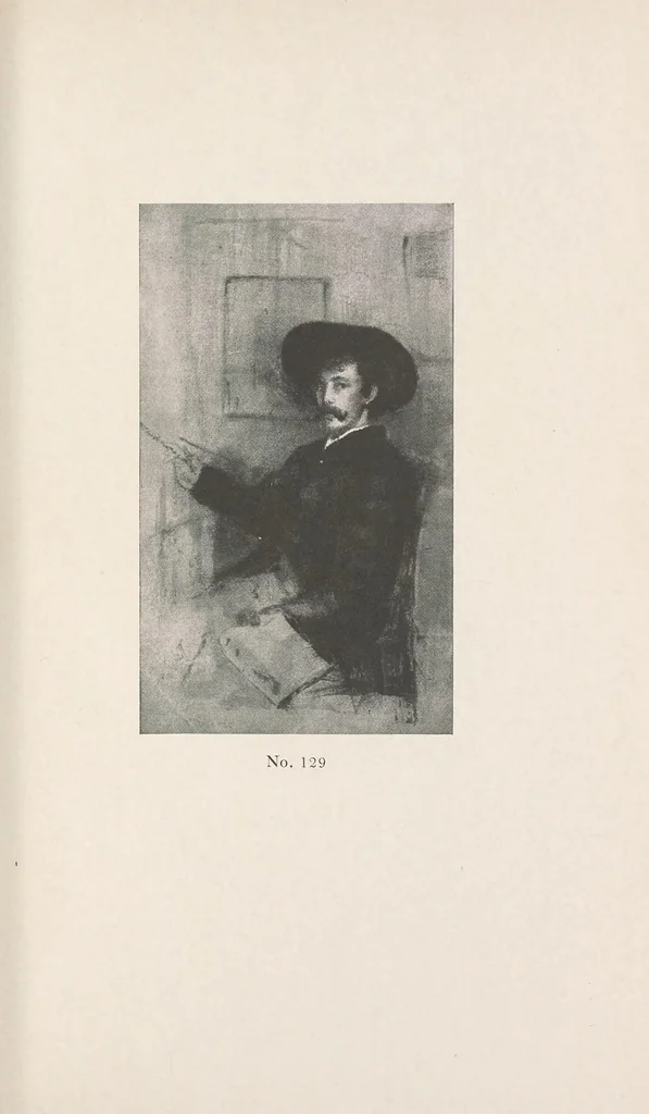An illustration from The portraits and caricatures of James McNeill Whistler : an iconography, 1913, leaf 87