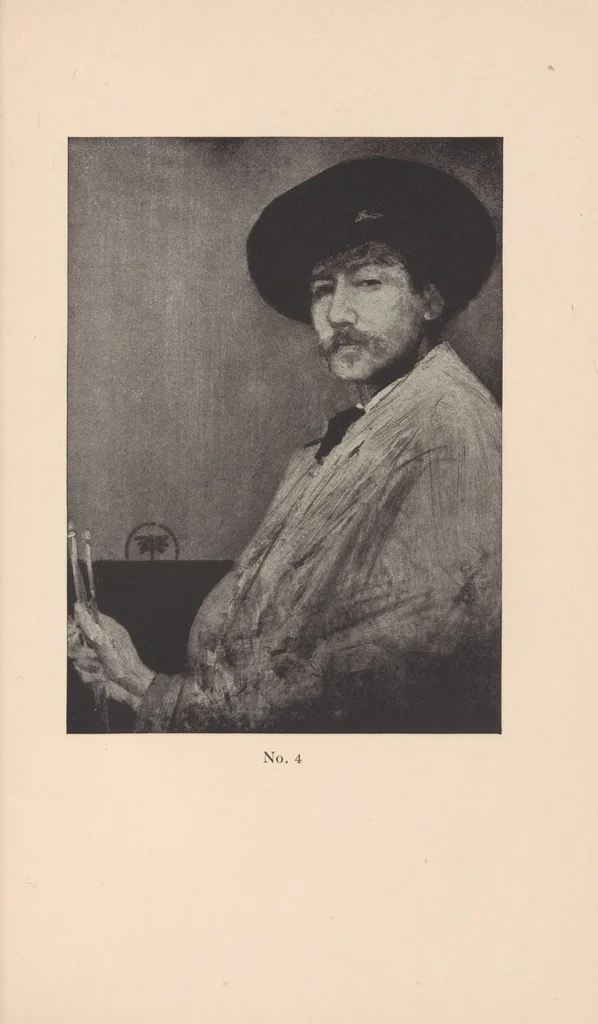 An illustration from The portraits and caricatures of James McNeill Whistler : an iconography, 1913, leaf 51