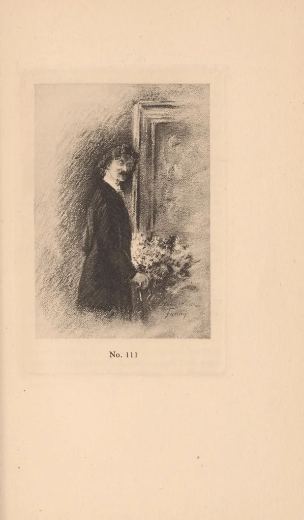 An illustration from The portraits and caricatures of James McNeill Whistler : an iconography, 1913, leaf 75