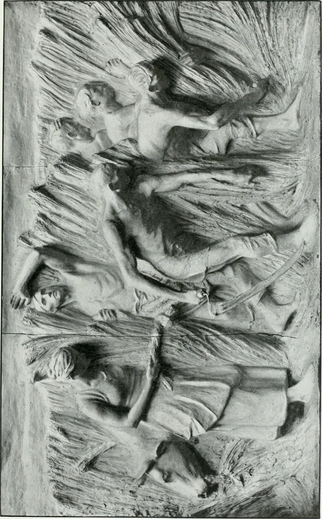 An illustration from Portraits d'artistes : peintres: Berthe Art, François Bulens, André Collin ... [et al.] : sculpteurs: Guillaume Charlier, Isidore de Rudder, Julien Dillens ... [et al.], 1905, leaf 124