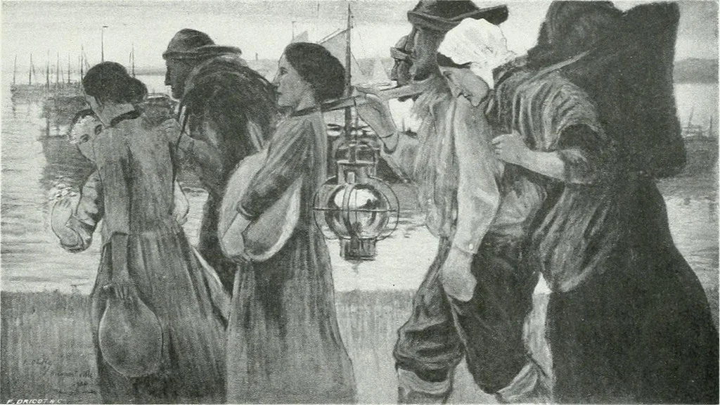 An illustration from Portraits d'artistes : peintres: Berthe Art, François Bulens, André Collin ... [et al.] : sculpteurs: Guillaume Charlier, Isidore de Rudder, Julien Dillens ... [et al.], 1905, leaf 134