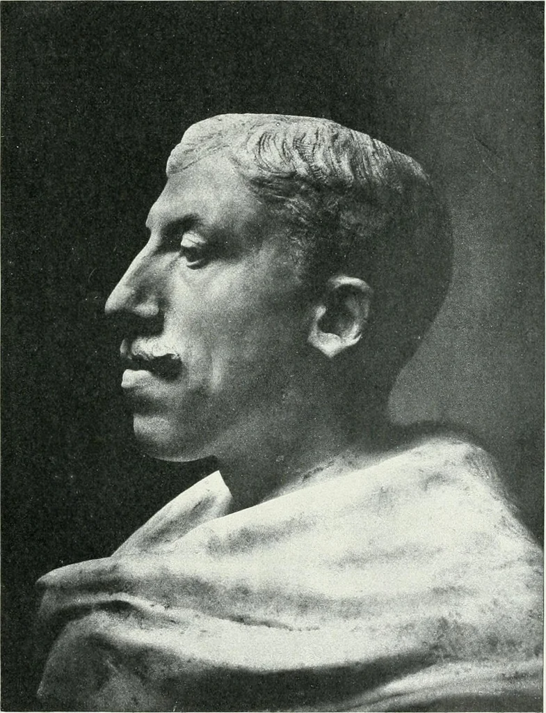 An illustration from Portraits d'artistes : peintres: Berthe Art, François Bulens, André Collin ... [et al.] : sculpteurs: Guillaume Charlier, Isidore de Rudder, Julien Dillens ... [et al.], 1905, leaf 206
