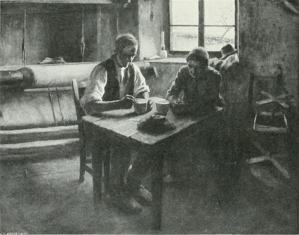 An illustration from Portraits d'artistes : peintres: Berthe Art, François Bulens, André Collin ... [et al.] : sculpteurs: Guillaume Charlier, Isidore de Rudder, Julien Dillens ... [et al.], 1905, leaf 50