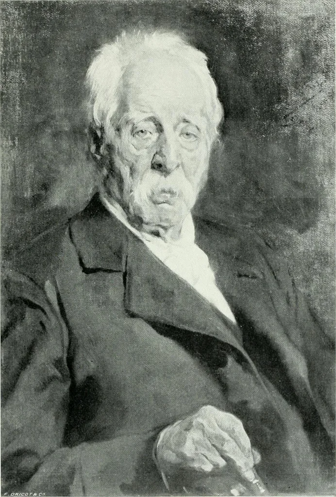 An illustration from Portraits d'artistes : peintres: Berthe Art, François Bulens, André Collin ... [et al.] : sculpteurs: Guillaume Charlier, Isidore de Rudder, Julien Dillens ... [et al.], 1905, leaf 60