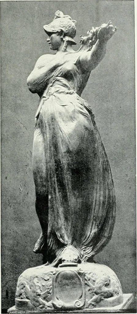 An illustration from Portraits d'artistes : peintres: Berthe Art, François Bulens, André Collin ... [et al.] : sculpteurs: Guillaume Charlier, Isidore de Rudder, Julien Dillens ... [et al.], 1905, leaf 68