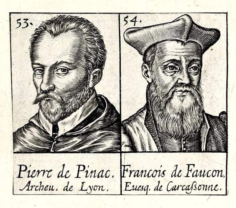 An illustration from Portraitz des Papes depuis S. Pierre Apostre iusques a present, tirez des antiques, auec le temps que chacun d'eulx a tenu le siege, 1605, leaf 211
