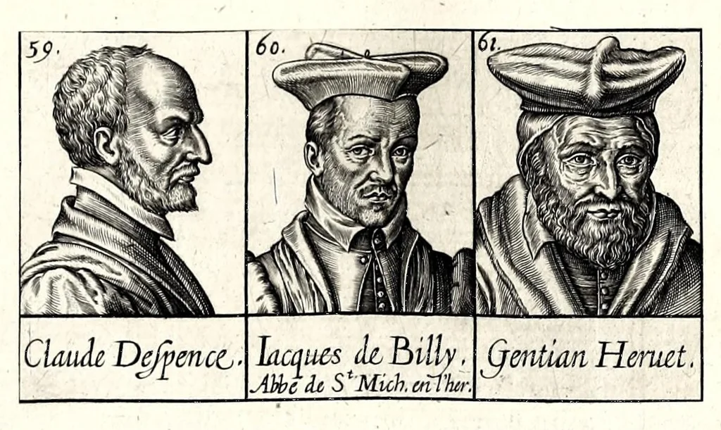 An illustration from Portraitz des Papes depuis S. Pierre Apostre iusques a present, tirez des antiques, auec le temps que chacun d'eulx a tenu le siege, 1605, leaf 215