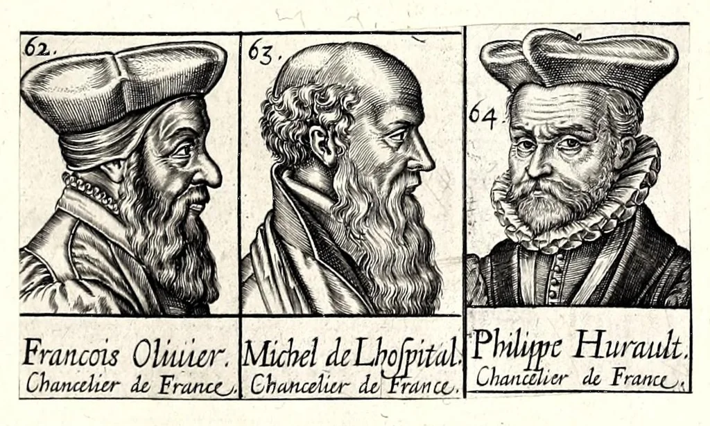 An illustration from Portraitz des Papes depuis S. Pierre Apostre iusques a present, tirez des antiques, auec le temps que chacun d'eulx a tenu le siege, 1605, leaf 215