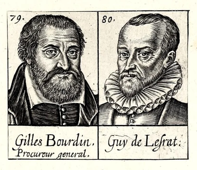 An illustration from Portraitz des Papes depuis S. Pierre Apostre iusques a present, tirez des antiques, auec le temps que chacun d'eulx a tenu le siege, 1605, leaf 223
