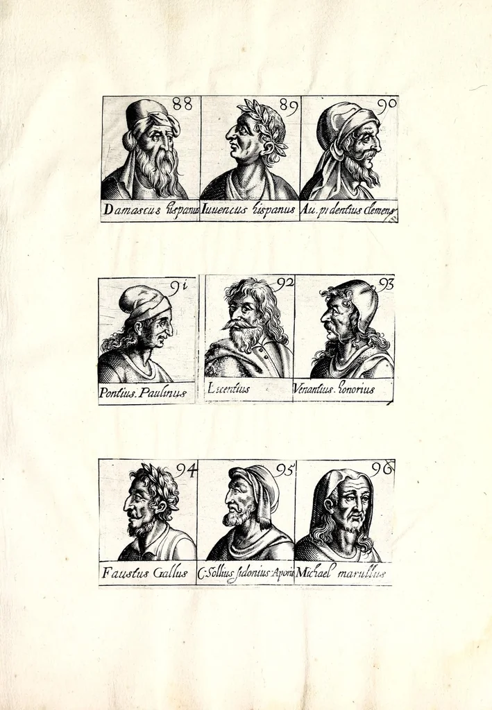 An illustration from Portraitz des Papes depuis S. Pierre Apostre iusques a present, tirez des antiques, auec le temps que chacun d'eulx a tenu le siege, 1605, leaf 279