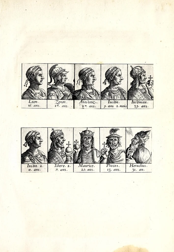 An illustration from Portraitz des Papes depuis S. Pierre Apostre iusques a present, tirez des antiques, auec le temps que chacun d'eulx a tenu le siege, 1605, leaf 73