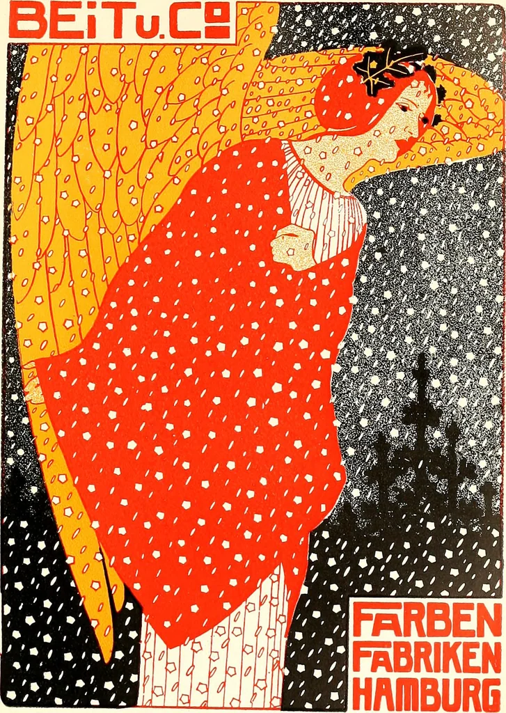 An illustration from Posters; a critical study of the development of poster design in continental Europe, England and America, 1913, leaf 140