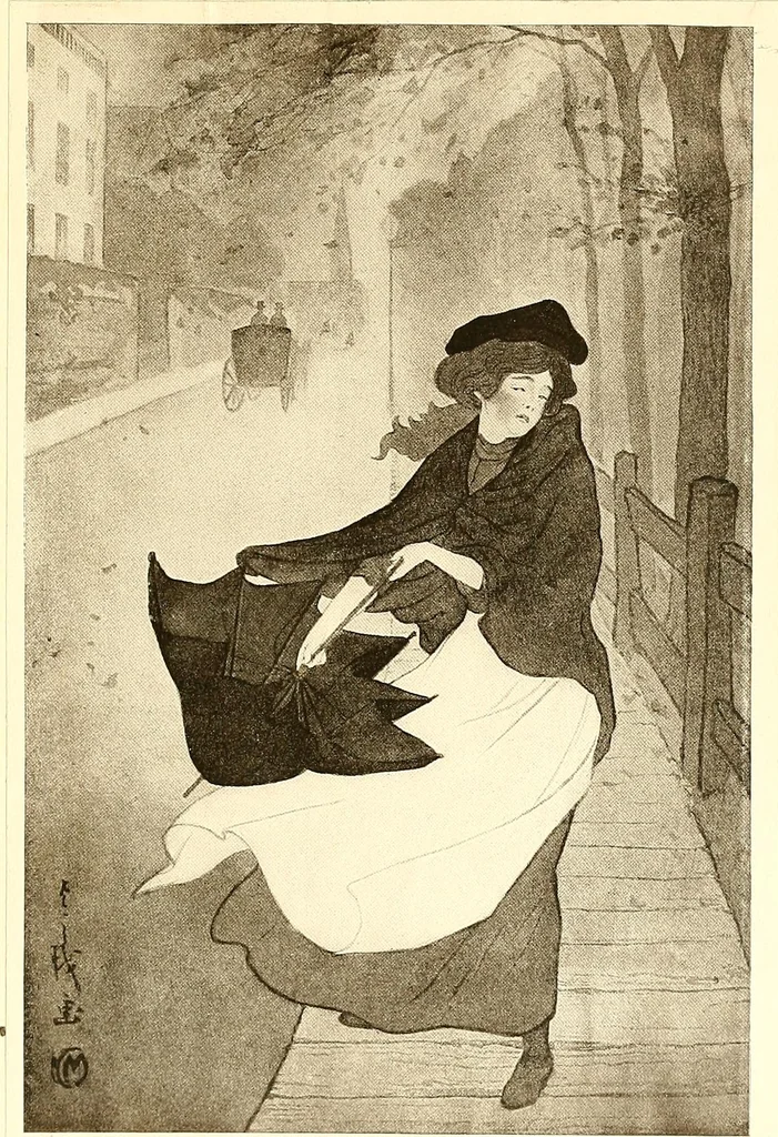An illustration from Posters; a critical study of the development of poster design in continental Europe, England and America, 1913, leaf 166