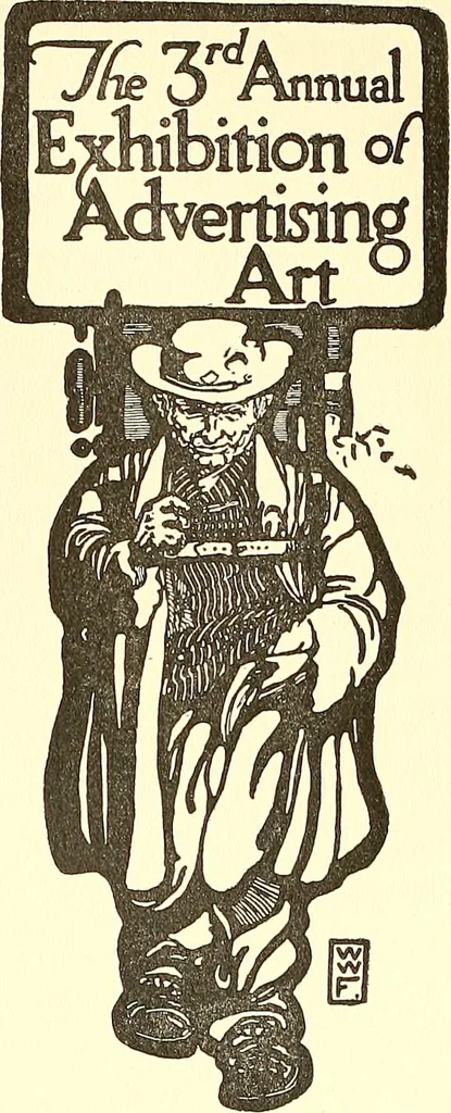An illustration from Posters; a critical study of the development of poster design in continental Europe, England and America, 1913, leaf 229